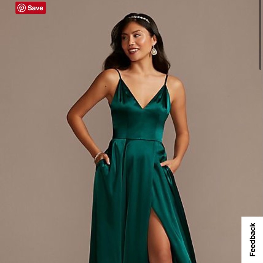 David’s bridal bridesmaid dress in color “gem”